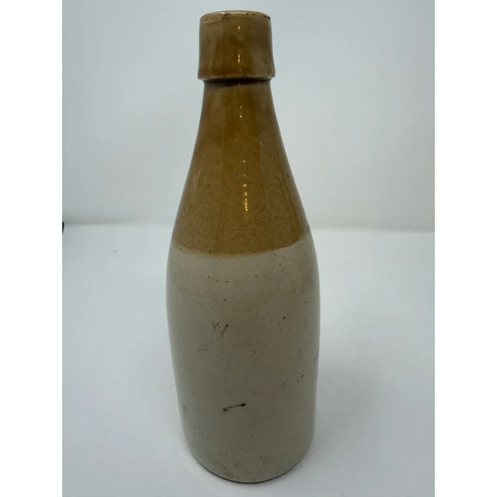1800s Two Tone Stamp #39 Kennedy Barrowfield Stoneware Ginger Beer Bottle CORK